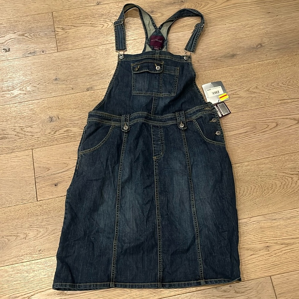 NWT Gloria Vanderbilt Denim Overall Skirt